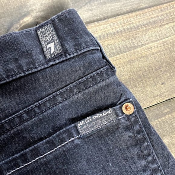 7 For All Mankind Black Bootcut Jeans Size 30 - Picture 5 of 15